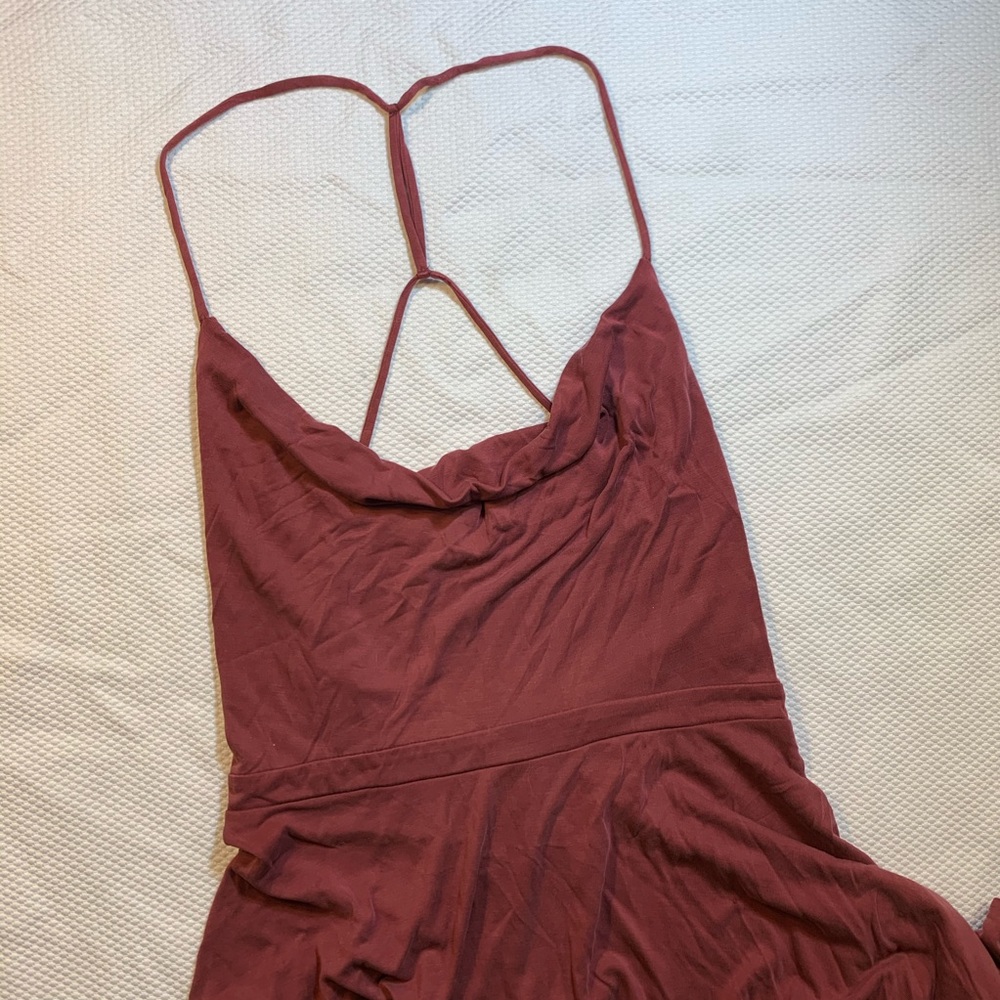 Pink strappy backless dress